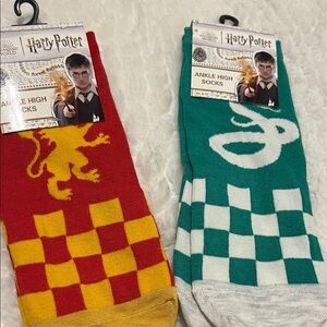 Warner Bros. Classic Harry Potter Gryffindor and Slytherin Ankle Socks W 9-11